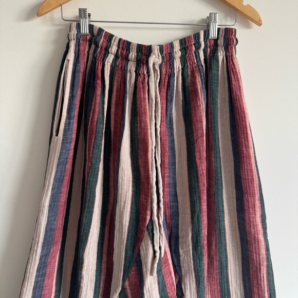 LOEWE | Runway Striped Drop-Crotch Striped Cotton Cottage-Core Pants ~ Large - Picture 3 of 10